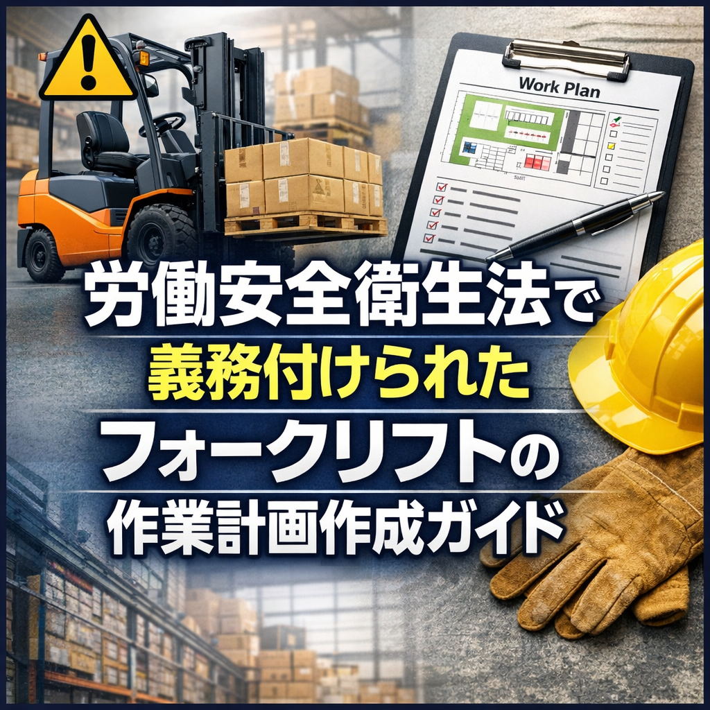 労働安全衛生法で義務付けられたフォークリフトの作業計画作成ガイド