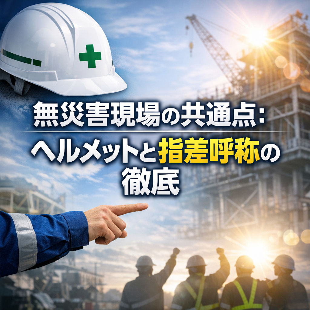 無災害現場の共通点：ヘルメットと指差呼称の徹底